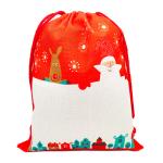 Single Sided Sublimation Christmas Bags Blank Heat Transfer Christmas Burlap