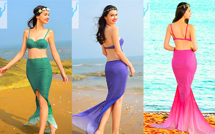 Custom Mermaid Tail For Swimming With Monofin For Amusement Park Performance
