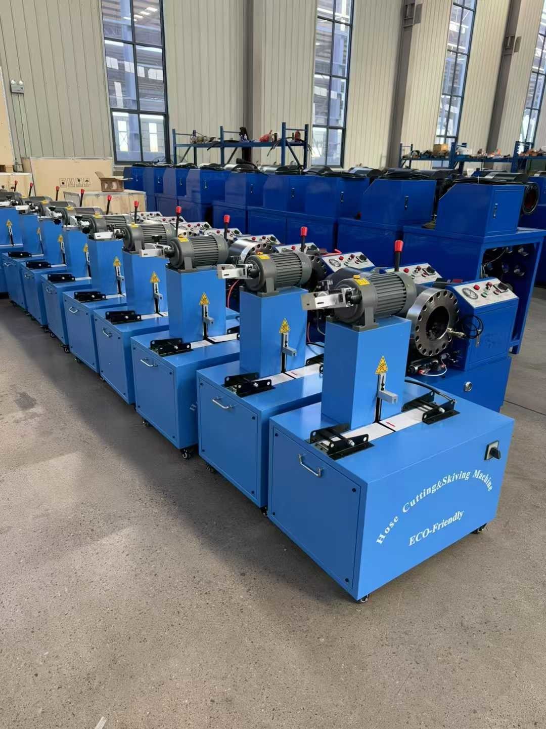 High Performance Electric 2 Inch 6 Layers Hose Cutting And Skiving Machine With Blade Protective Cover