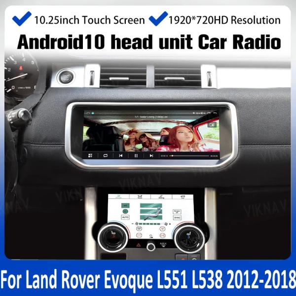 10.25 Inch Android Car Stereo Radio For Land Rover Evoque L551 L538 2012-2018