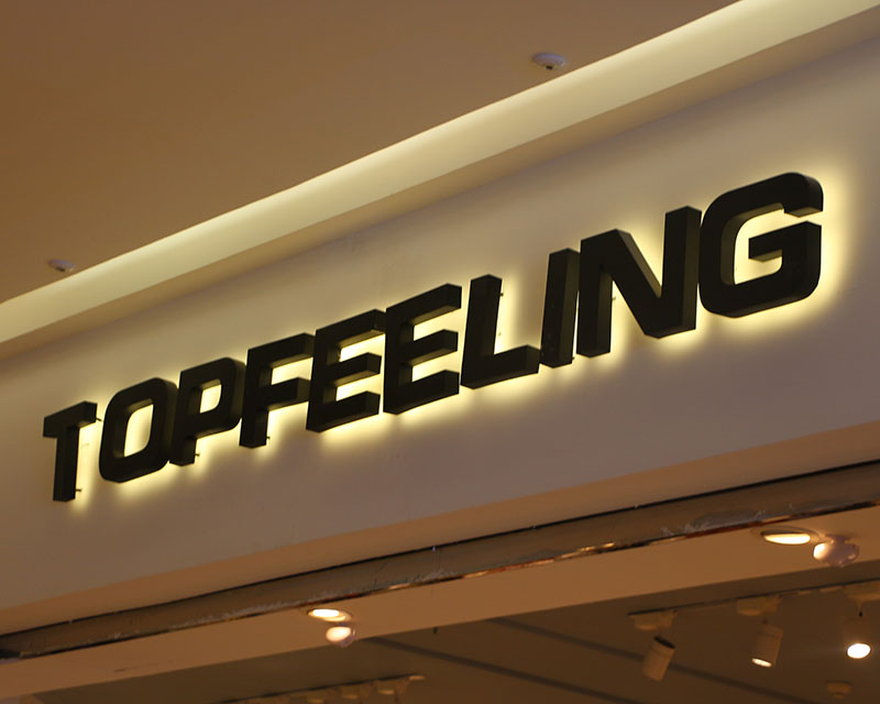 3d company name address number led outdoor round metal logo sign light box