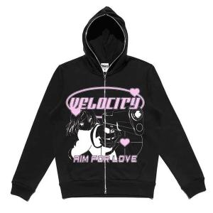 China OEM Custom Oversized High Quality 100% Cotton Full Face Zip up Hoodie Heavyweight Screen Printing Logo Custom Full Zip Hoodie wholesale