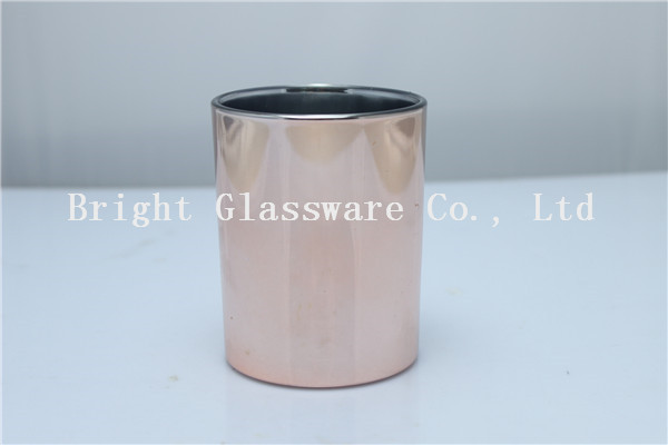 Quality Perfect Rose Gold Glass Candle Holder for wholesale for sale