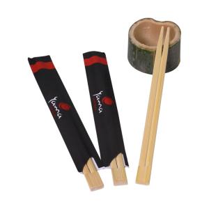 China Personalized Organic Disposable Bamboo Chopsticks Food Grade Paper Wrapped wholesale