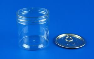 China Reusable Clear Plastic Jars High Durability Cylindrical Shape 73MM Caliber wholesale