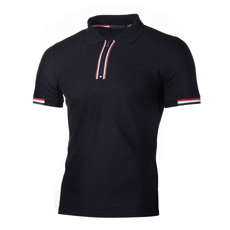 MACTING Custom Men's Half Zip Polo Shirts Colorful or Customized Casual Sport Boys Tshirts