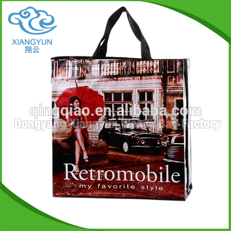 Zipper Top Woven Laminated Polypropylene Tote Bags Non Woven Grocery Bags