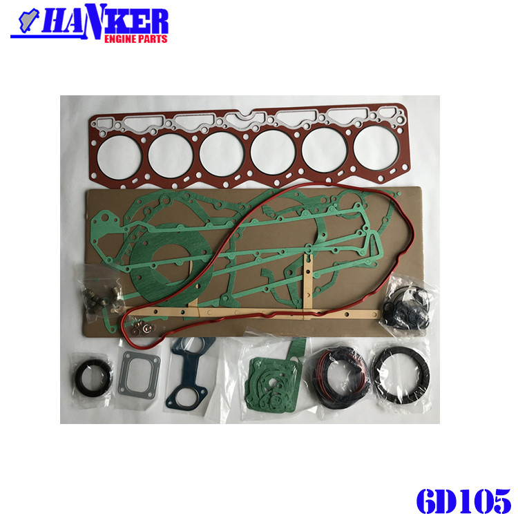 S6D105 Cylinder Head Gasket Set , Engine Overhaul Gasket Kit 6137-K1-3012 6137-K2-3005