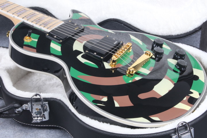 camouflage Custom Zakk Wylde bullseye guitar EMG 81/85 pickups Electric Guitar ems free shipping