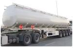 4 Axles 54000liters 6 Compartments Carbon Steel For Liquid Chemical Petroleum
