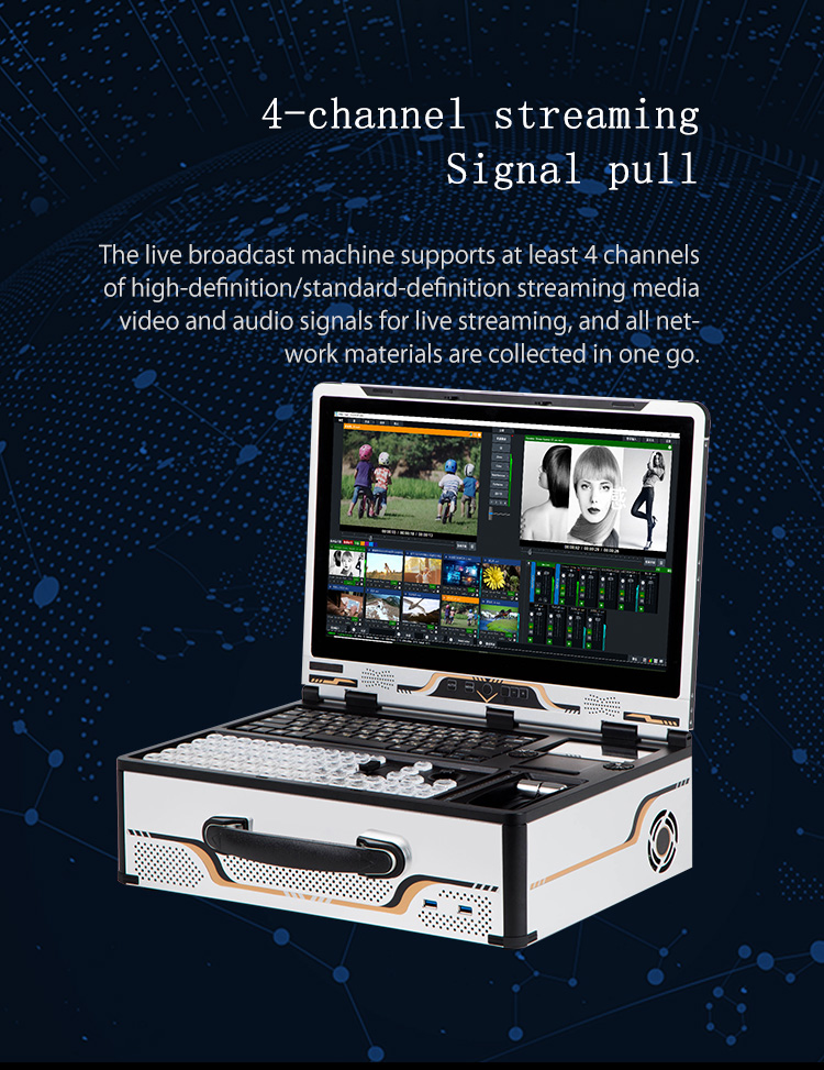 VMIX 17.3 Inch Screen Size Live Streaming Broadcast Equipment for Facebook Tiktok YouTube