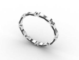 China Top Quality Europe Fashion Stainless Steel Genuine Leather Silicone Bangle Bracelet ADB30 wholesale