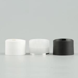 China 24MM 20MM Black Disc Top Cap 24/410 Double Wall Wide Frosted Cream Plastic Bottle Lids wholesale