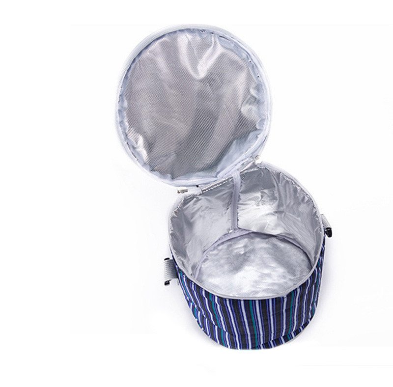 Cylindrical Shape Large Insulated Thermal Food Picnic Cooler Bag
