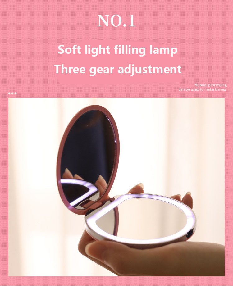 Get the Perfect Look Anywhere LED Lighted Travel Mirror with Pocket and Touch Control