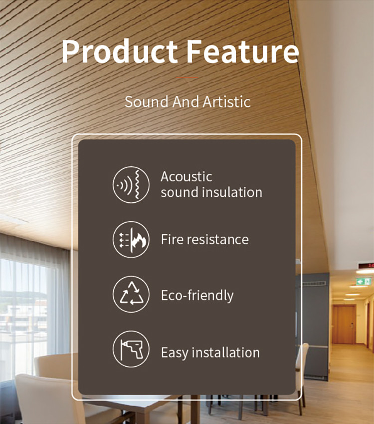 Melamine MDF Grooved Acoustic Panels 133x2440mm 197x2440mm For Ceiling And Wall