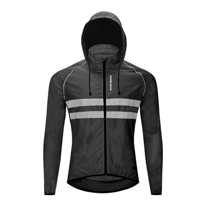 Reflective Windbreaker Style Jacket , Multi Pocket Jacket Breathable Skin Apparel