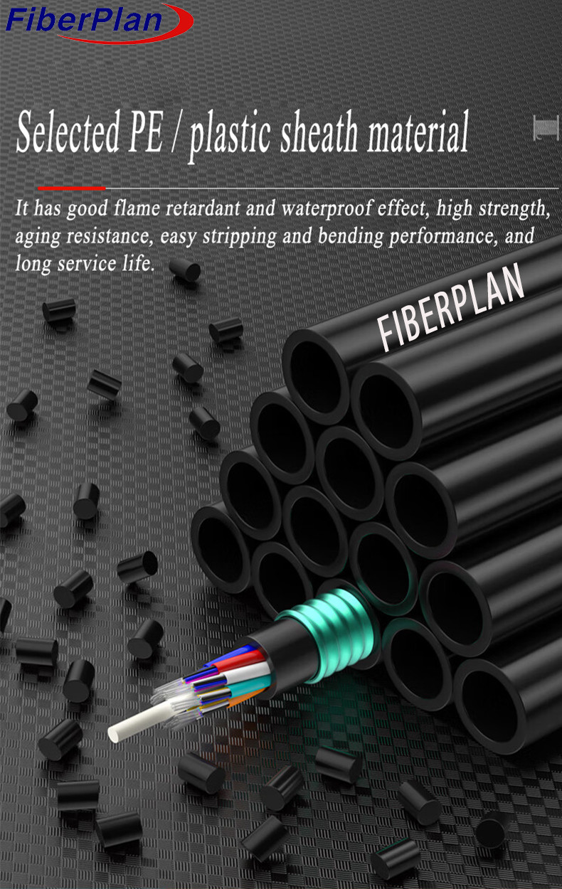 Direct Burial GYFTY53 Duct 6 Strand Armored Fiber Optic Cable Anti Rodent