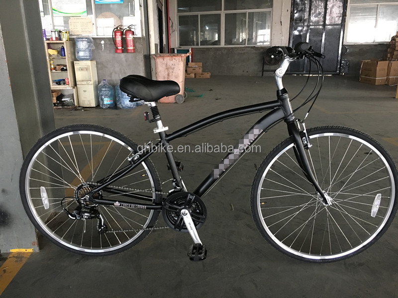Customize Aluminum Frame 21S Women's Urban Bike Fitness Bikes Hybrid Bicycle for Adult