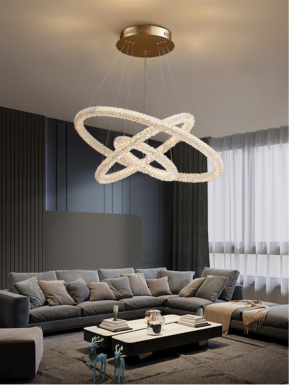 Luxury Living Room Crystal Chandelier Modern Home Decor Circle bedroom chandelier(WH-CY-221)