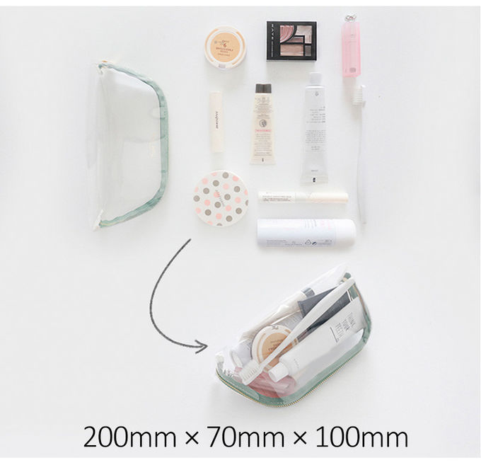 Wholesale Factory Direct Sell Blank Transparent Waterproof Zipper Makeup Bag
