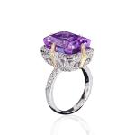 Purple / Aqua Blue / Yellow Gemstone 925 Sterling Silver Zircon Bridal