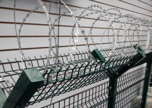 China Hurricane Fence Razor Concertina Barbed Wire Single Coil CBT-60 wholesale