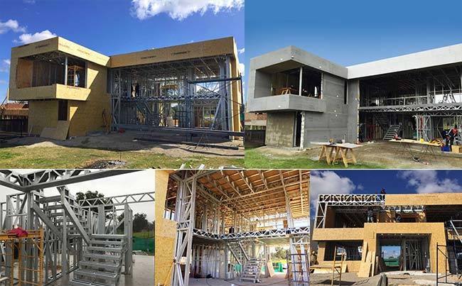 Luxury Prefab Steel Houses Prefabricated home based on AS / NZS/CE Standard luxury Prefab home