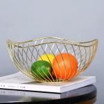Wear Resistant Metal Wire Fruit Basket , Irregular Modern Stainless Steel Fruit