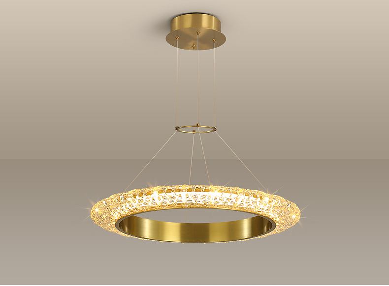 Luxury Crystal Chandelier For Living Room Round Creative Design gold pendant light(WH-CY-219)