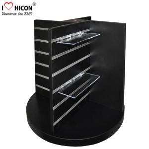 China Countertop Black Wood Slatwall Display Stands Rotating For Retail Store / Shops wholesale