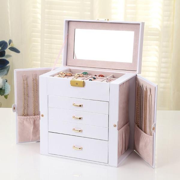 Travel Friendly Leather Jewelry Set Packaging Box Custom Logo For Rings And