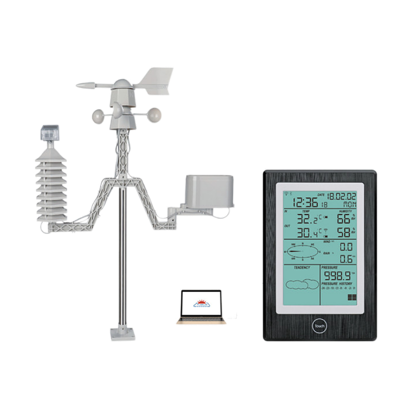 300 1100hpa Air Pressure Range Digital Rainfall Weather Station For Indoor And Outdoor