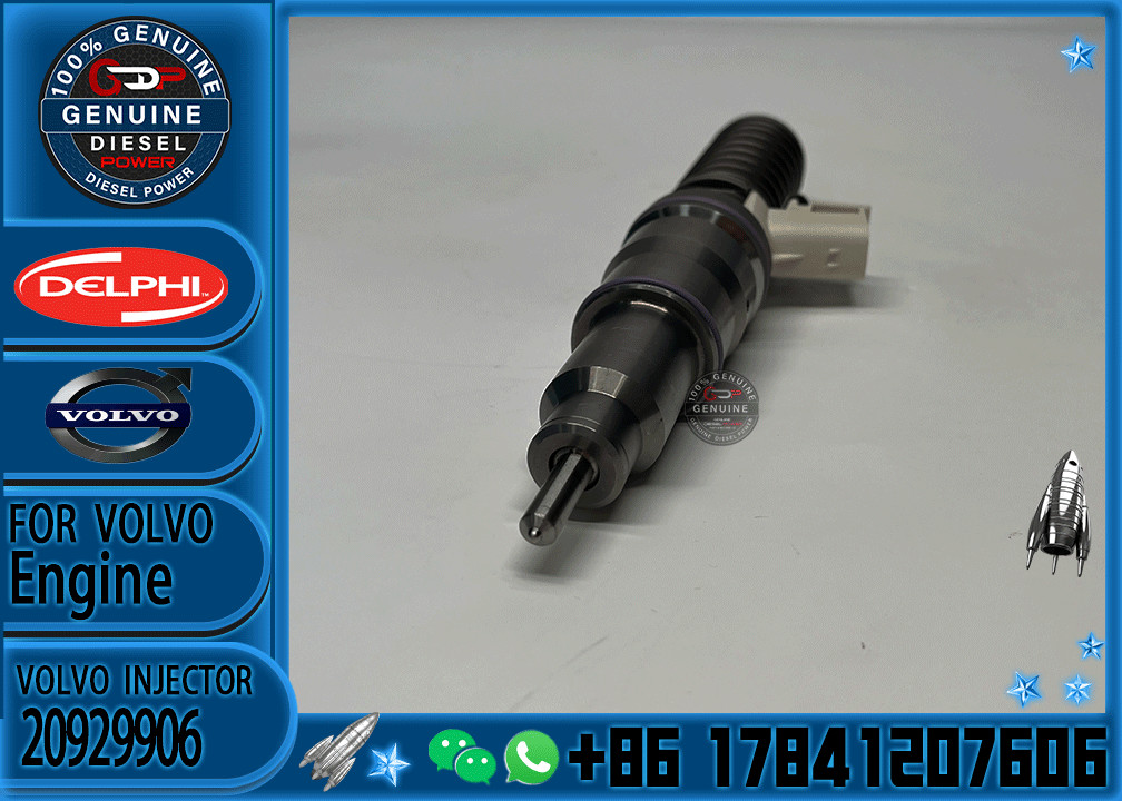 Reman Fuel Injector 20929906 BEBE4D14101 20780666 for Volvo CE Excavator D16 A40E A40F A45G EC700B EC700C EC750D L350F L350H