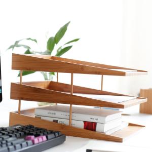 China bamboo file tray document tray wholesale