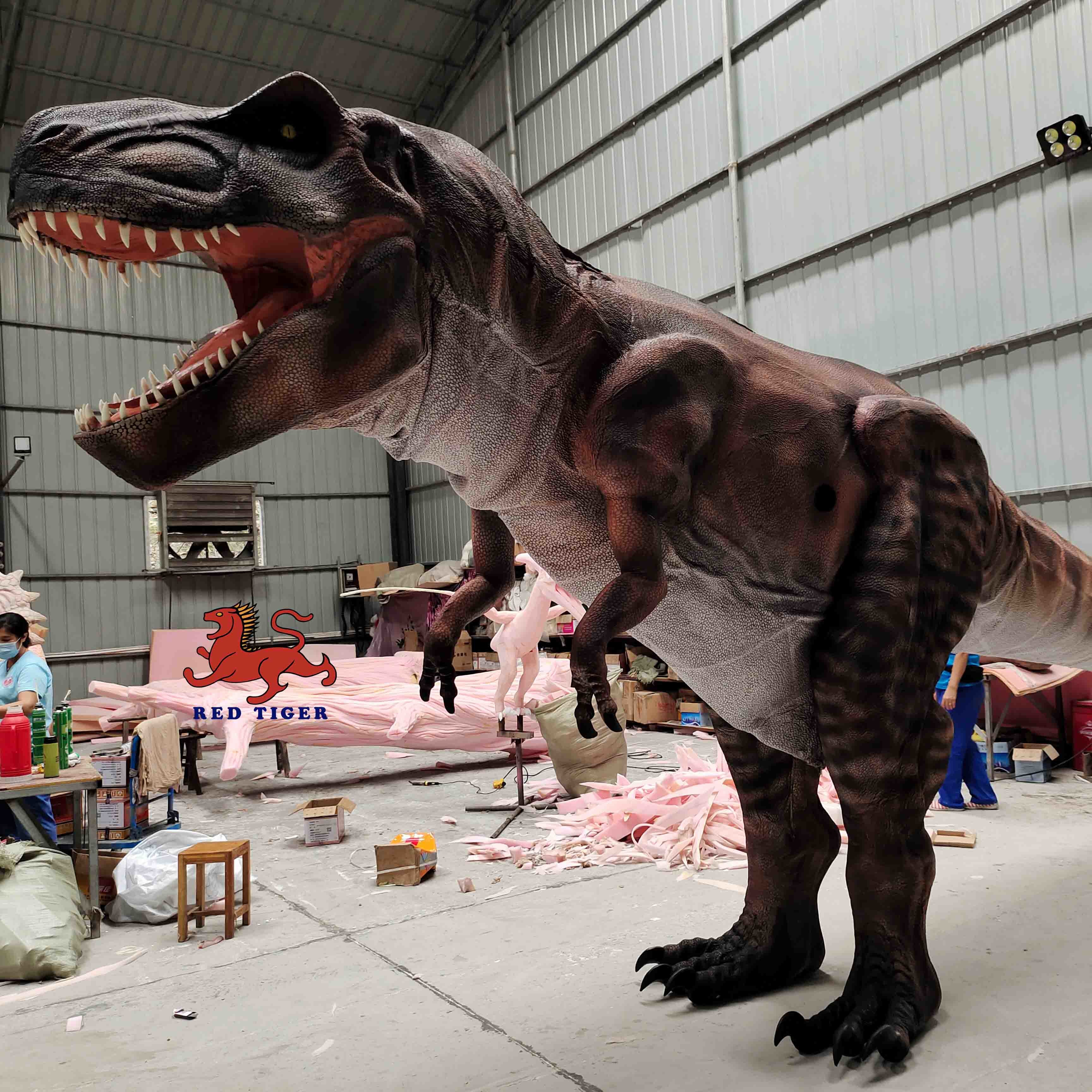 Museum Realistic Dinosaur Costume 8m Long Adult Age Sounds Customized