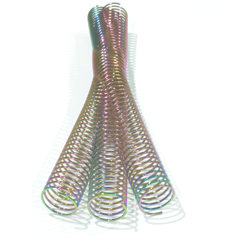 Electroplating Rainbow Color Metal Spiral Coil Binding Single For Books