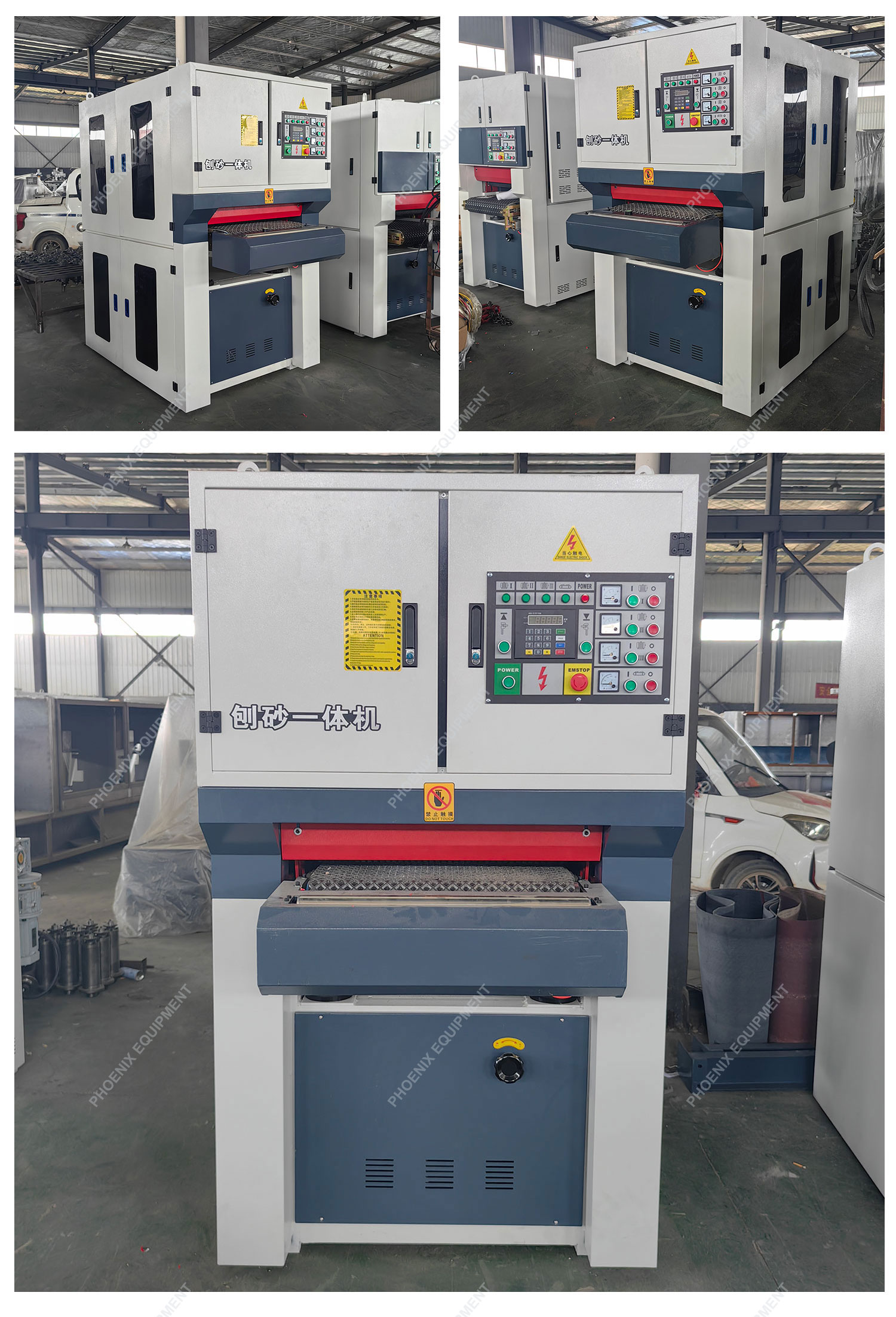 Home 31.55kW B-R-RP Heavy Duty Woodworking Sander Planer for Wide Belt Performance