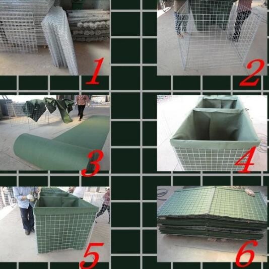 Prefabricated Round HESCO Wall 4.5mm Wire Hesco Sand Barrier