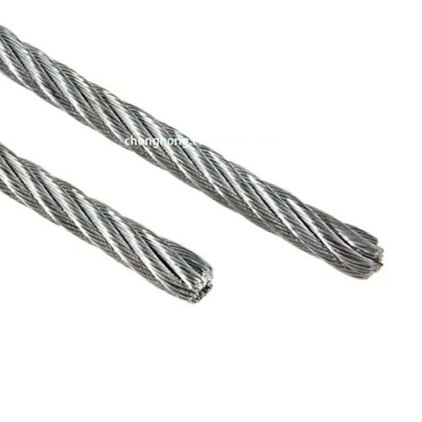 High Strength Galvanized Carbon Steel Wire Rope for Lifting C Content % 0.08%