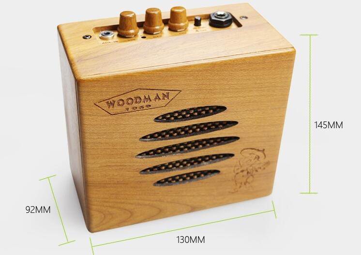 Acoustic Guitar Amplifier 10W Solid Wood suitable for Ukulele, Acoustic Guitar, etc with input and out out jack