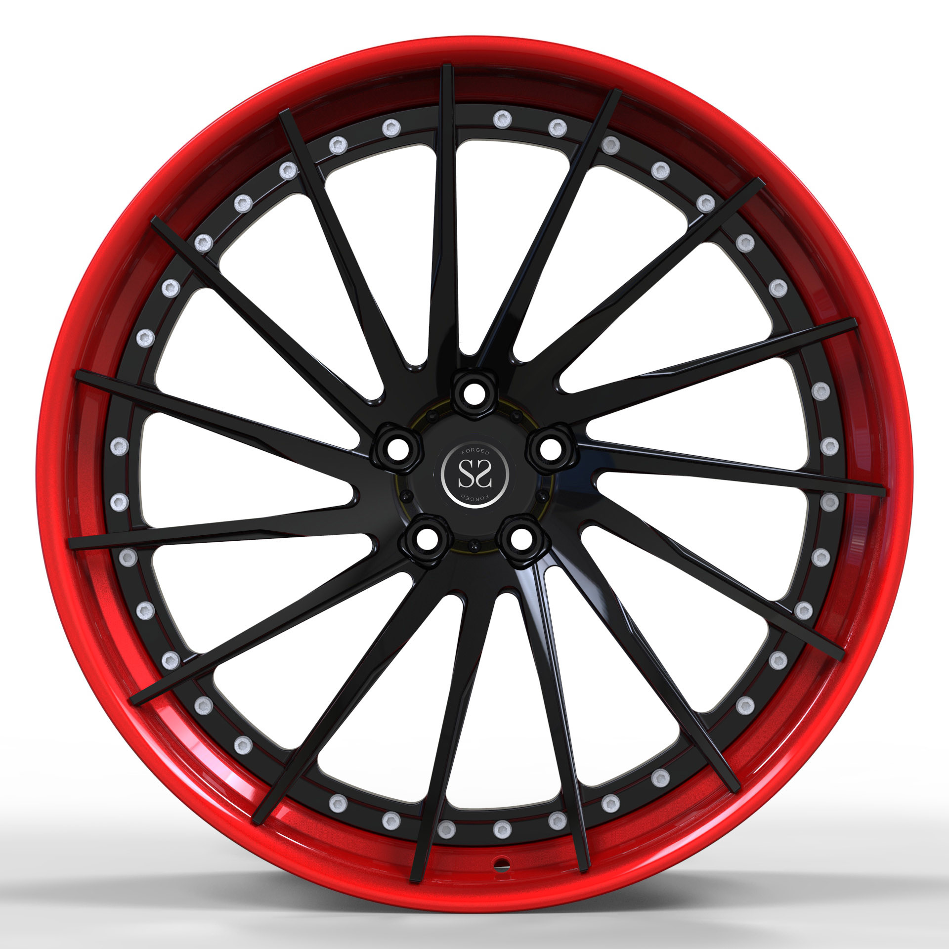 Oem Super Concave 2-Piece Forged Wheels Elegant Shiny Finish 5x114.3