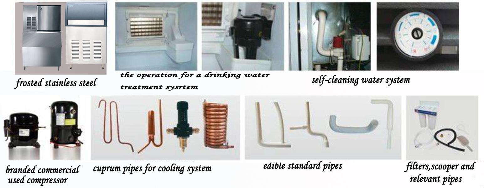 R22 / R404a Ice Making Machine 910kg With Self Closing Hinge Door