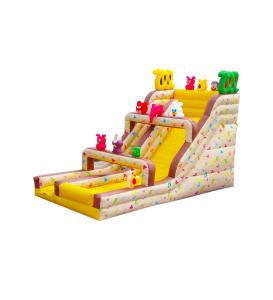China Children Fun Park Big Inflatable Slide with cartoon For Rentals on sale