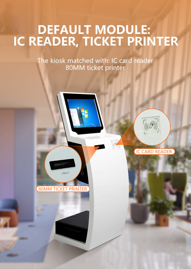 Self Service Queue And Call Terminal Hotel Directional Scan Machine Self Service Terminal