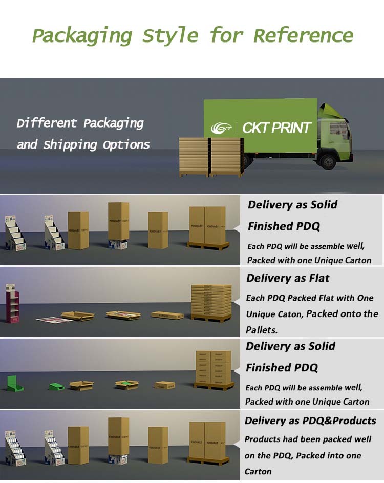 Custom Corrugated Cardboard Floor Pop Displays For Promotion Advertisement