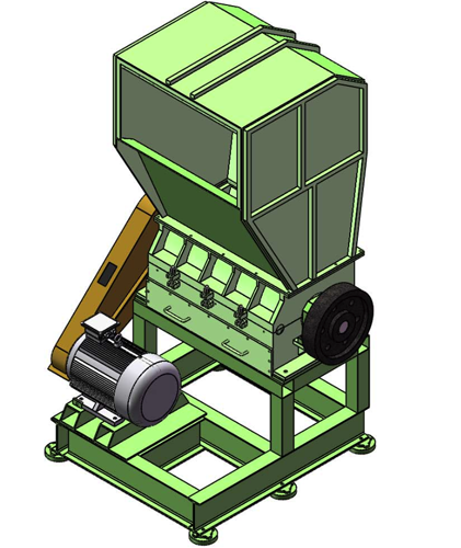 450mm Rotating 22kw Dry Wet Bottle Crushing Machine
