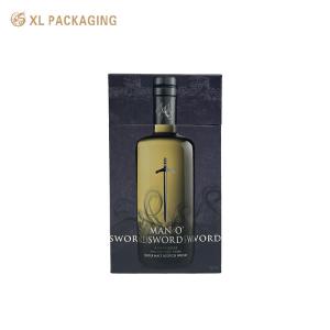 China OEM Luxury Triangle Shape Cardboard Wine Bottle Box Rigid Paper Gift Packaging Box wholesale