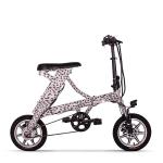 20 Inch Small Women Electric Bikes Folding Ladies Electric Bike Leopard Print