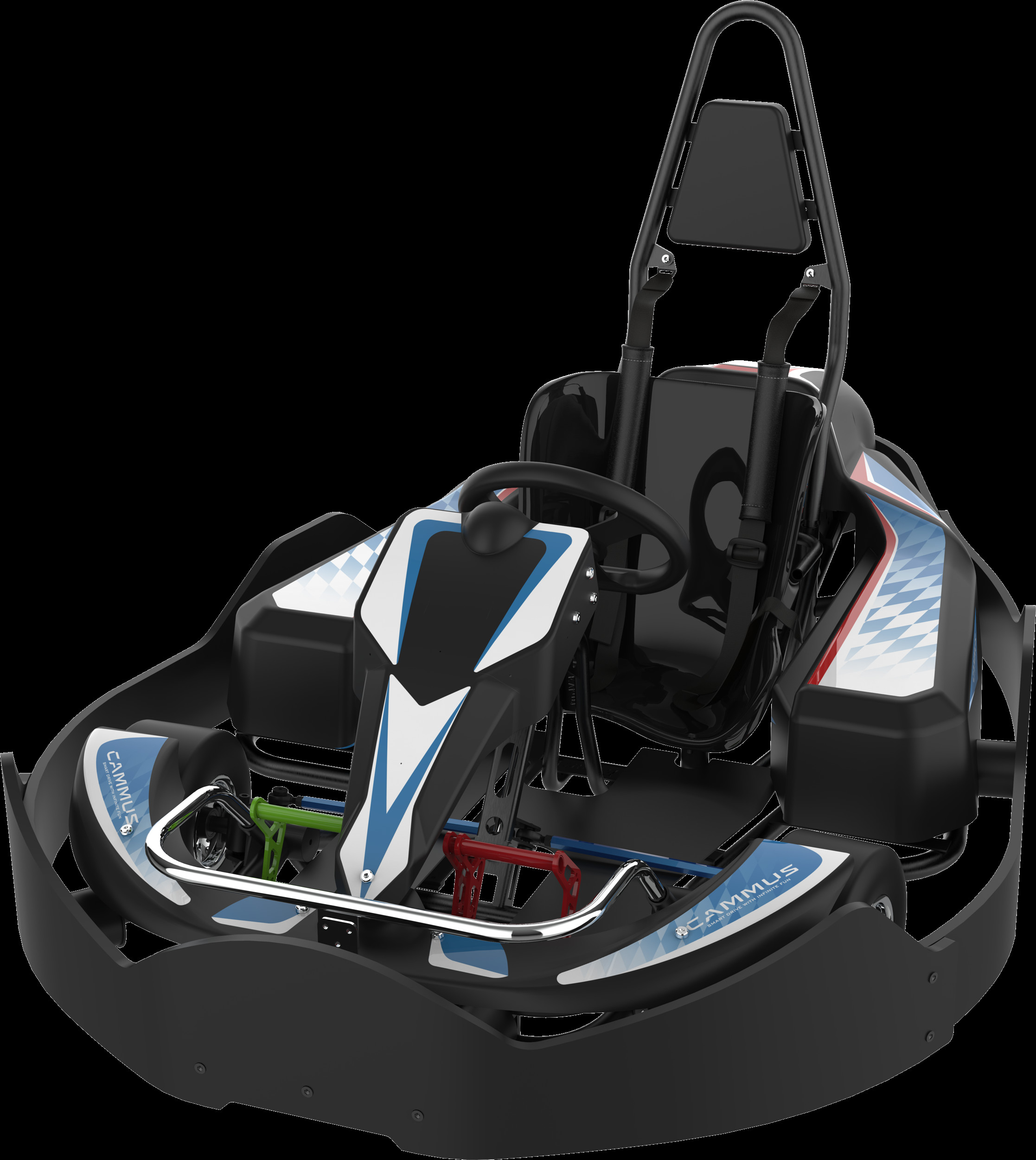 3Kw Electric Drift Go Kart Remote Control 30Ah*2 Battery Powered Go Kart
